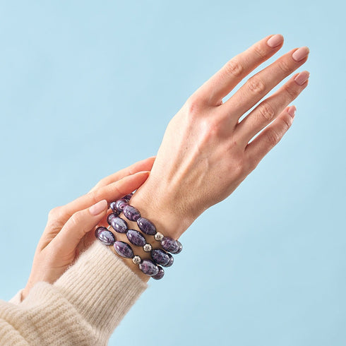 Tourbillon violet | Bracelet en verre Tempête